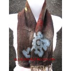 flower batik hand made design scarf shawl
